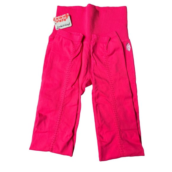 Free People  Movement Good Karma Hot Pink High Rise 7/8 Length Leggings XS/S - Picture 2 of 6